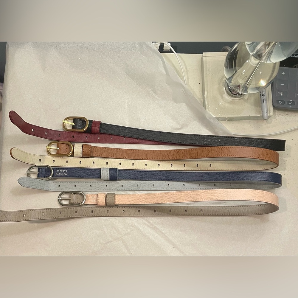 Lot of 4 Senreve adjustable shoulder straps belts leather